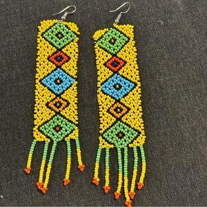 NEW African Handmade Beaded Earrings